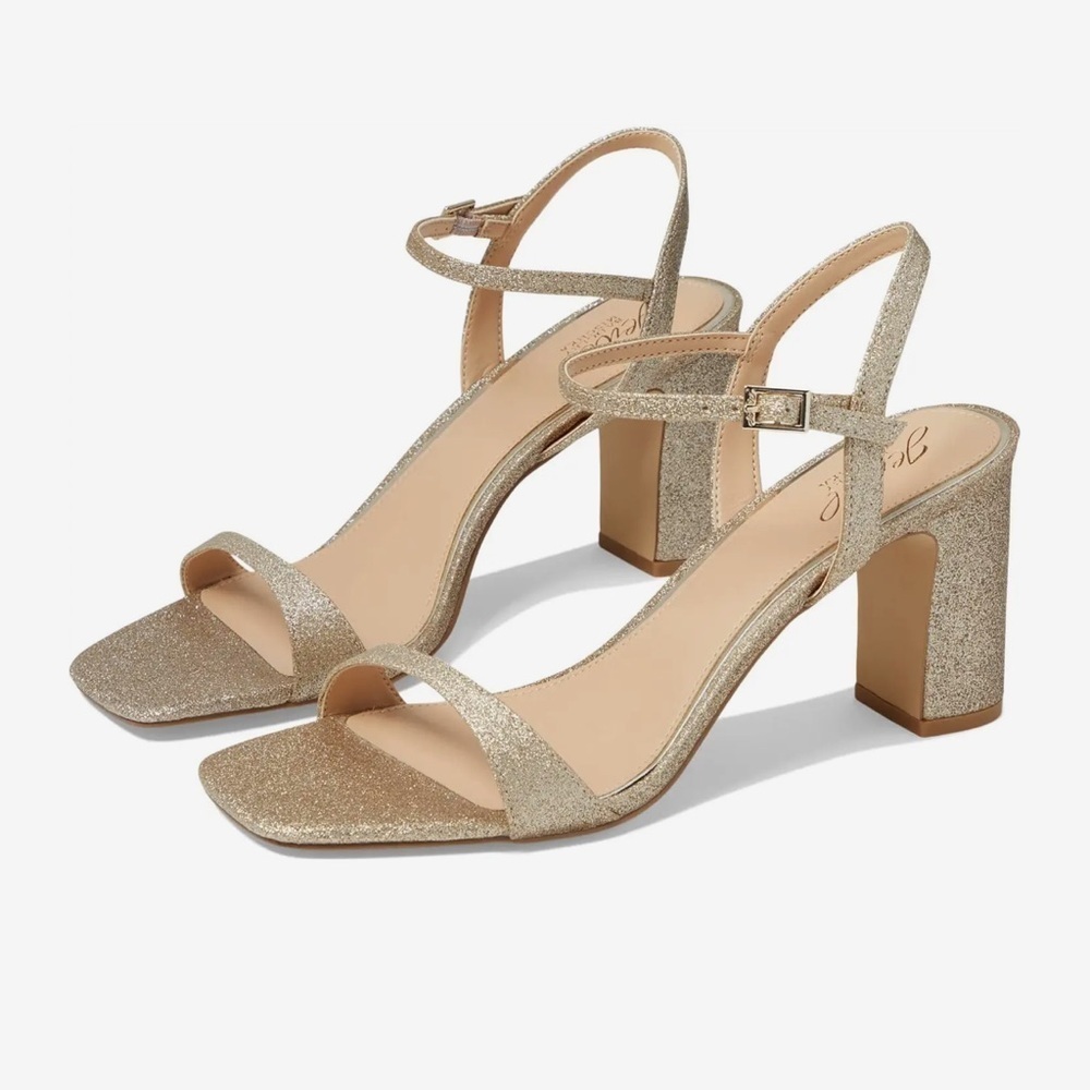 Jewel Badgley Mischka Womens RAYLA gold Ankle Strap Shoes